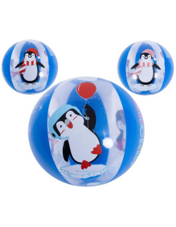 Piłka plażowa dmuchana 50cm pingwin magic ink 53060
