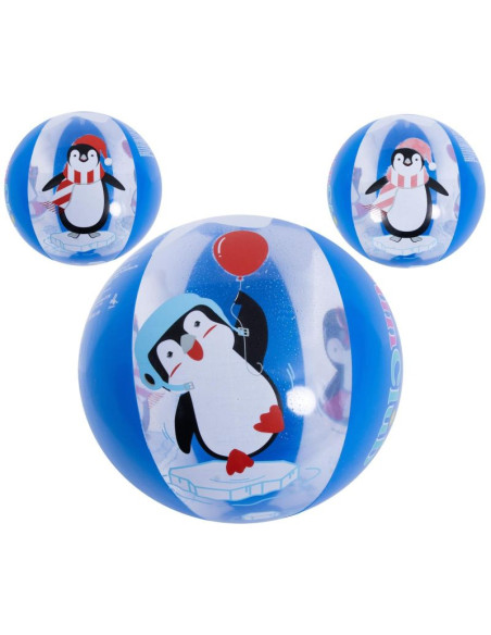 Piłka plażowa dmuchana 50cm pingwin magic ink 53060