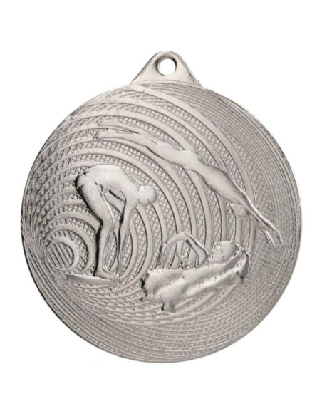 Medal stalowy pływanie fi 70 mmc3074 - srebrny