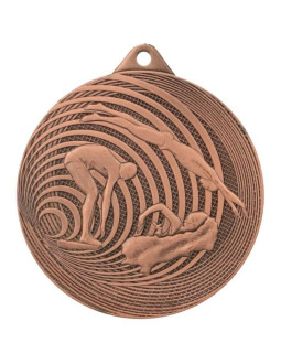 Medal stalowy pływanie fi 70 mmc3074 - brązowy