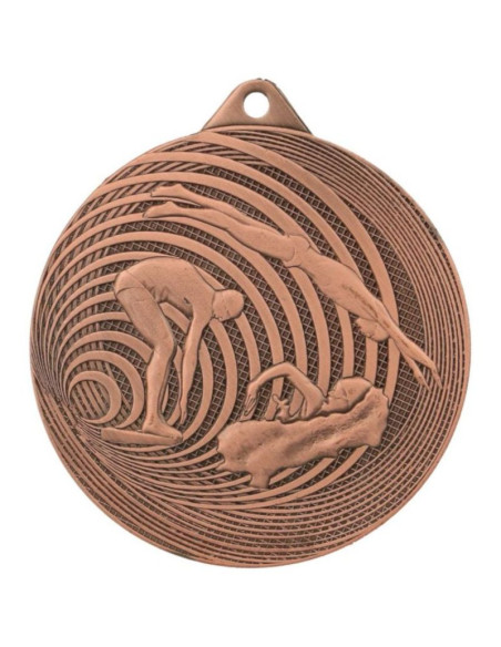 Medal stalowy pływanie fi 70 mmc3074 - brązowy