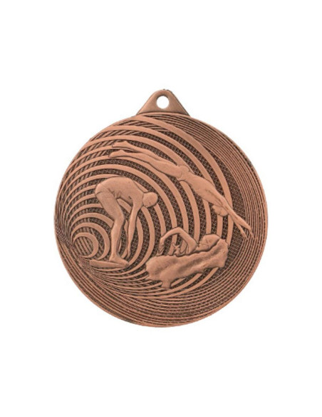 Medal stalowy pływanie fi 70 mmc3074 - brązowy
