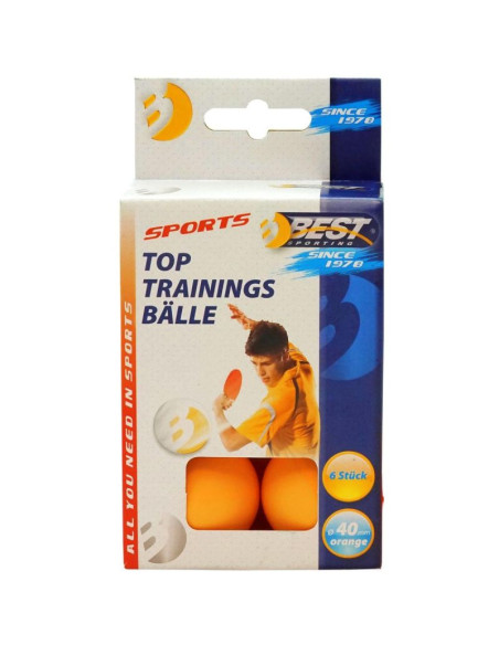 Piłeczki do tenisa stołowego best sporting training 6szt pomarańczowe