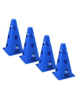 Zestaw pachołków treningowych 4 szt. - 23 cm niebieskie / pt4-12wh-b