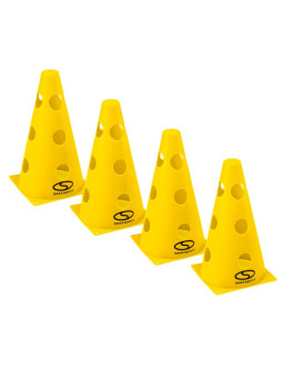 Zestaw pachołków treningowych 4 szt. - 23 cm żółte / pt4-12wh-y