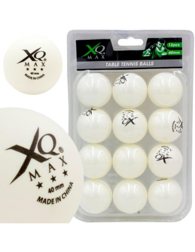 Piłeczki do tenisa stołowego xqmax 3 gwiazdki 12szt białe