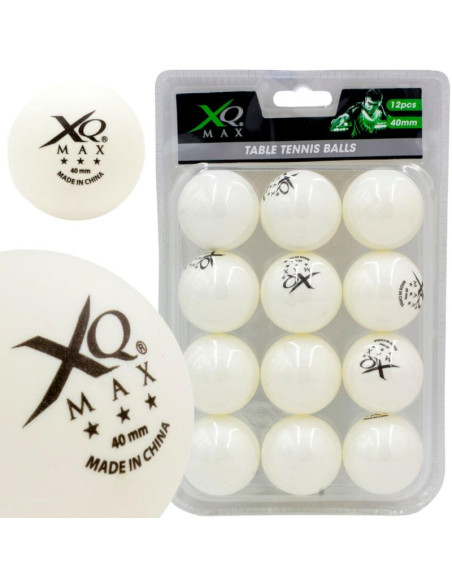 Piłeczki do tenisa stołowego xqmax 3 gwiazdki 12szt białe