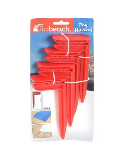 Śledzie klipsy uchwyty do ręcznika plażowego koca 4 szt czerwone