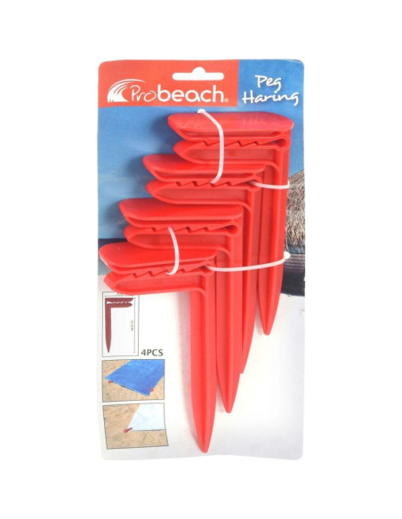Śledzie klipsy uchwyty do ręcznika plażowego koca 4 szt czerwone