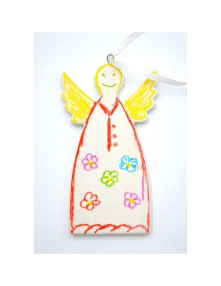 Zestaw dwóch zawieszek aniołków diy 5x0,5x10,5cm