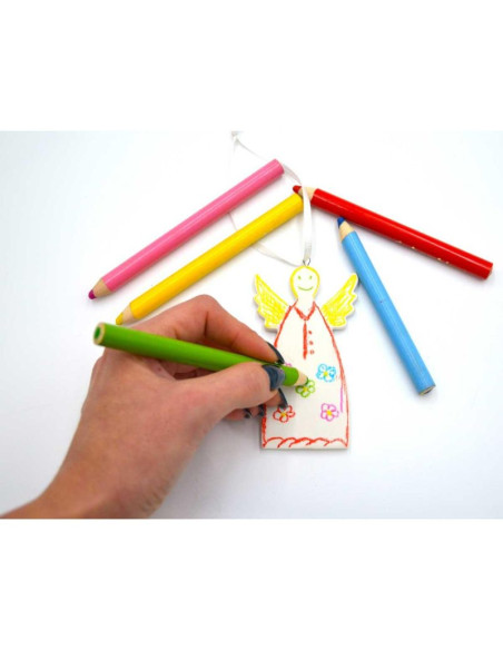 Zestaw dwóch zawieszek aniołków diy 5x0,5x10,5cm