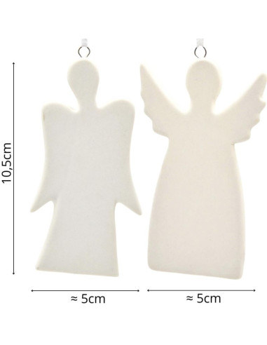 Zestaw dwóch zawieszek aniołków diy 5x0,5x10,5cm