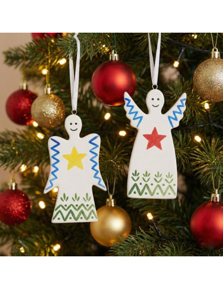 Zestaw dwóch zawieszek aniołków diy 5x0,5x10,5cm