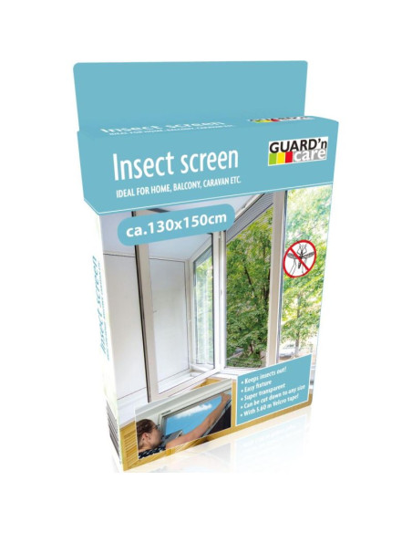 Moskitiera okno 130x150 czarna poliester+taśma rzep