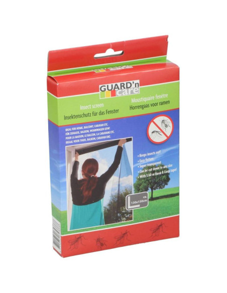 Moskitiera okno 130x150 czarna poliester+taśma rzep