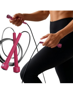 Skakanka szybkościowa pvc 285cm różowa enero fit