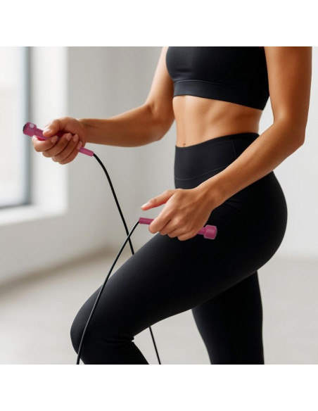 Skakanka szybkościowa pvc 285cm różowa enero fit