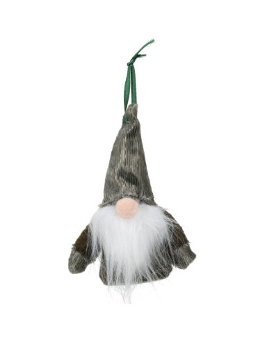 Zawieszka dekoracyjna mikołaj z rączkami 11cm zielony