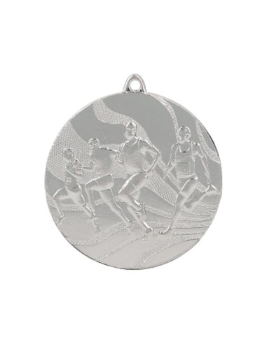 Medal srebrny- biegi - medal stalowy