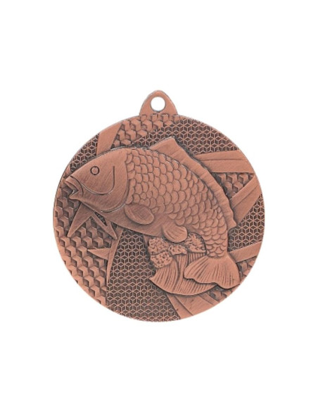 Medal brązowy- wędkarstwo - ryba - medal stalowy