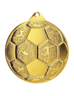 Medal stalowy piłka nozna fi 50 mmc8850/g - złoty