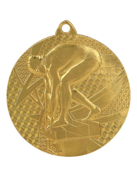 Medal złoty- pływanie - medal stalowy