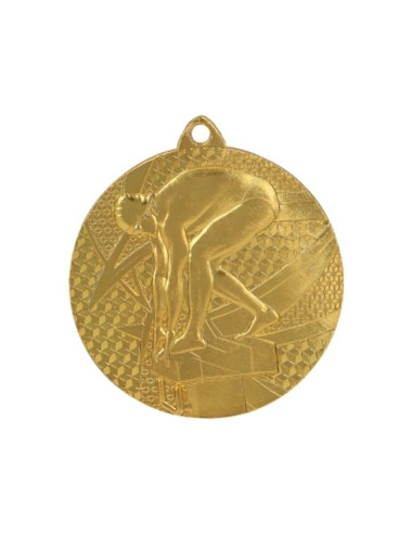 Medal złoty- pływanie - medal stalowy