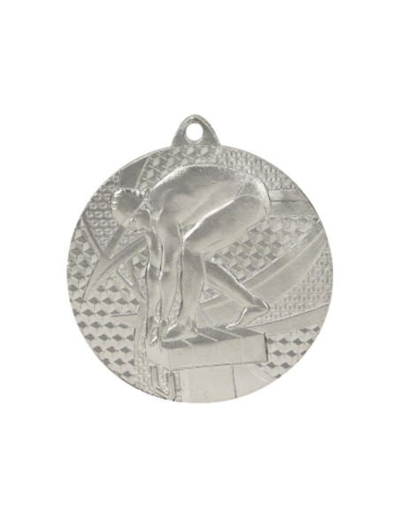 Medal srebrny- pływanie - medal stalowy