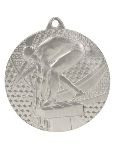 Medal srebrny- pływanie - medal stalowy