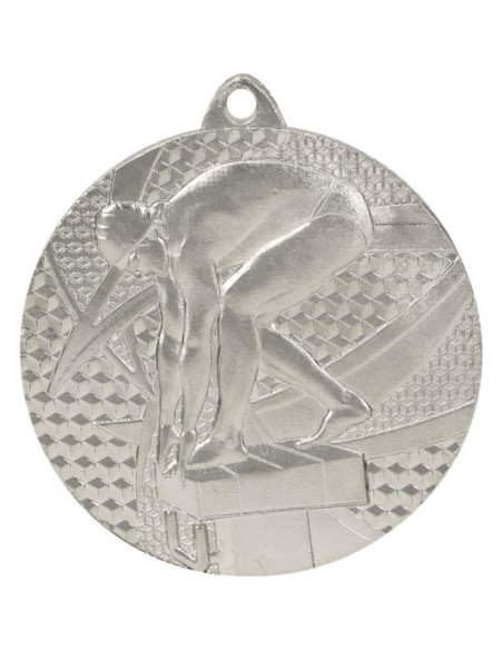 Medal srebrny- pływanie - medal stalowy