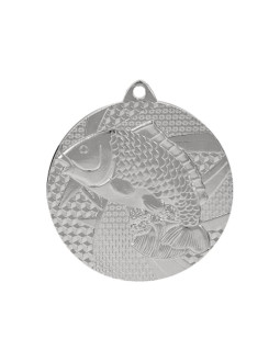 Medal srebrny- wędkarstwo - ryba - medal stalowy