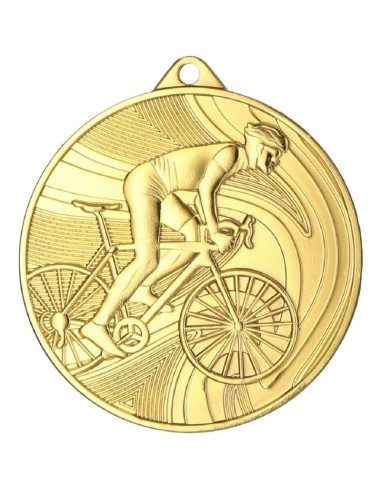 Medal złoty- kolarstwo - medal stalowy