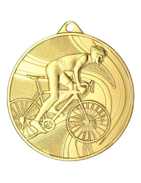 Medal złoty- kolarstwo - medal stalowy