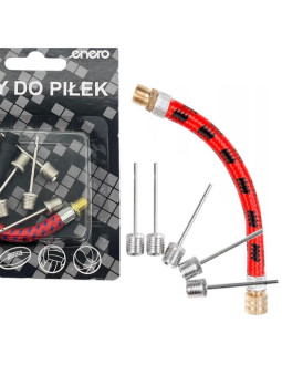 Zestaw igieł 5szt z wężykiem do pompki piłki enero