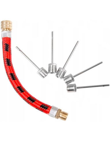 Zestaw igieł 5szt z wężykiem do pompki piłki enero