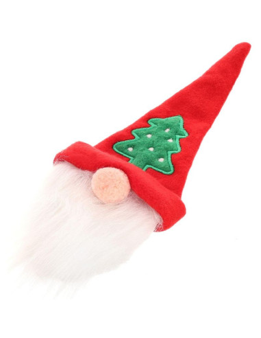 Świąteczna ozdoba mikołaj pokrowiec na butelkę sztućce serwetki