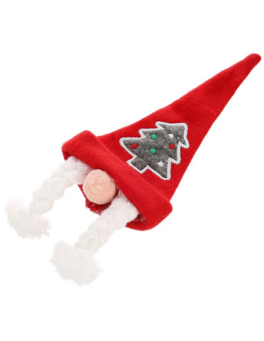 Świąteczna ozdoba pani mikołaj pokrowiec na butelkę sztućce serwetki