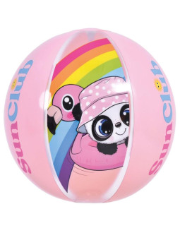 Piłka plażowa dmuchana panda 40cm 53014 różowy