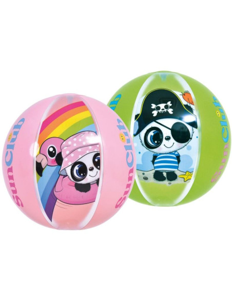 Piłka plażowa dmuchana panda 40cm 53014 różowy