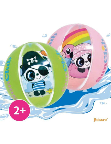 Piłka plażowa dmuchana panda 40cm 53014 różowy