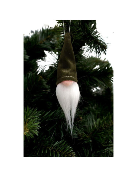 Zawieszka dekoracyjna mikołaj 11cm zielony