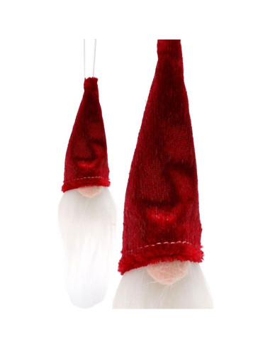 Zawieszka dekoracyjna mikołaj 11cm czerwony