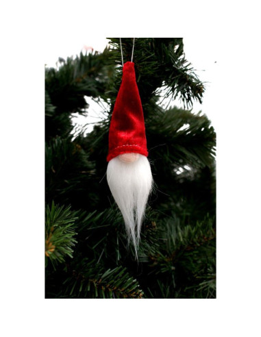 Zawieszka dekoracyjna mikołaj 11cm czerwony