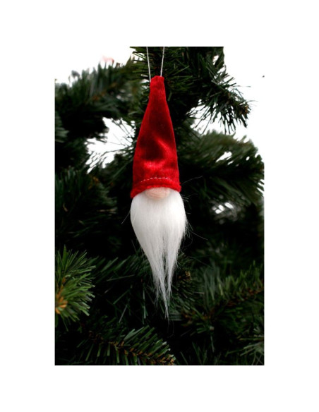 Zawieszka dekoracyjna mikołaj 11cm czerwony