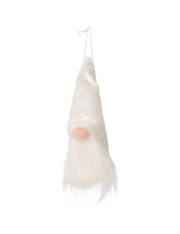 Zawieszka dekoracyjna mikołaj 11cm biały
