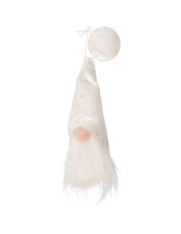 Zawieszka dekoracyjna mikołaj 11cm biały 2