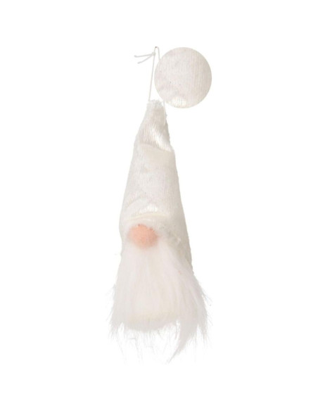 Zawieszka dekoracyjna mikołaj 11cm biały