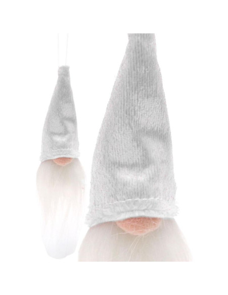 Zawieszka dekoracyjna mikołaj 11cm biały