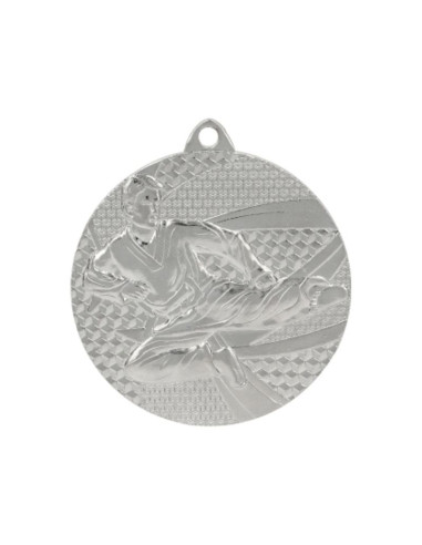 Medal srebrny- karate - medal stalowy