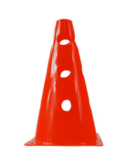 Pachołek 23 cm z otworami czerwony